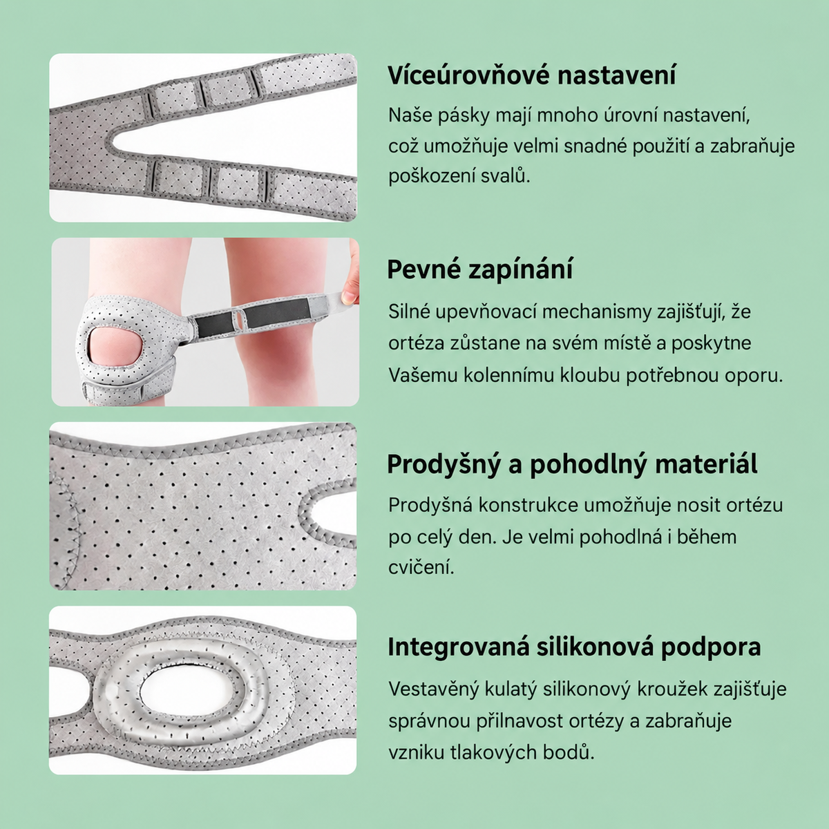 VeraNooks™ 3D nastavitelná ortéza na koleno (Poznámka: Jedna objednávka obsahuje 2 kusy – na levé a pravé koleno)