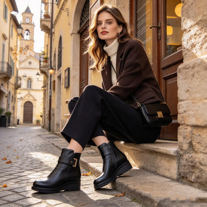 🔥Časově omezená nabídka dnes: sleva 50 %! ⏰- Zimní teplé kožené boty Corvolla®. 👍Ortopedická obuv navržená speciálně pro ženy. Podpora klenby pro snadnější chůzi.