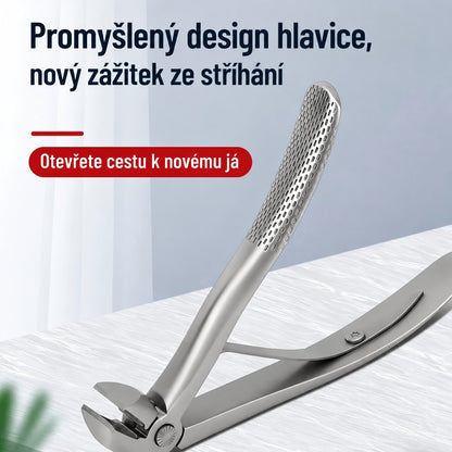 Lékařsky navržené kleštičky na nehty doporučené podiatry – stačí jemný stisk pro snadné zastřižení i silných a tvrdých nehtů.