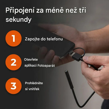 Vodotendoskopická kamera — Zkontrolujte úzké prostory bez nutnosti cokoliv rozebírat